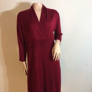 Red Kasper Dress Size Large